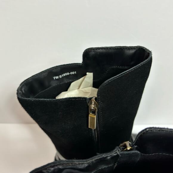 SOFTWALK WOMEN'S RAE COMBAT BLACK LEATHER BLOCK HEEL BOOTS SIZE 7 - Picture 6 of 7